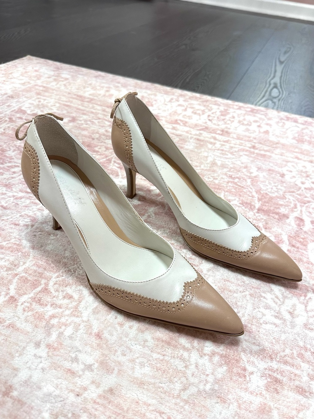 Franco Sarto 🤎 Genuine Leather Lace Heels - Picture 2 of 10